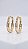 Brinco Argola Cadeado Click Zircônias Cravejadas Banho Ouro 18K - Imagem 1