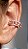 Brinco Piercing Fake Zircônias Rose Banho Ouro 18K - Imagem 1