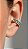 Brinco Piercing Fake Zircônias Azul Banho Ouro 18K - Imagem 1
