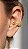 Brinco Piercing Fake Zircônias Amarela Banho Ouro 18K - Imagem 1