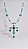 Colar Crucifixo Mix Resinas & Cristais Turquesa Banho Ouro 18K - Imagem 2
