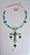 Colar Crucifixo Mix Resinas & Cristais Turquesa Banho Ouro 18K - Imagem 3