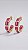 Brinco Argola Chatons Zircônias Fuchsia Banho Ouro 18K - Imagem 5