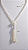 Colar Pérolas Alongado Pingente Tassel Banho Ródio Branco - Imagem 4