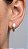 Brinco Mini Argola Click Pedra Moissanite Gota Prata 925 Banho Ouro 18K - Imagem 2
