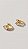 Brinco Mini Argola Click Pedra Moissanite Gota Prata 925 Banho Ouro 18K - Imagem 3