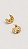 Brinco Mini Cacho Duplo Banho Ouro 18K Aço - Imagem 3