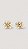 Brinco Pérolas Flor Zircônias Banho Ouro 18K - Imagem 1