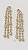 Brinco Alongado Mix Formas Zircônias Banho Ouro 18K - Imagem 3
