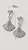 Brinco Leque Zircônias Cravejadas Banho Ródio Branco - Imagem 3