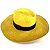 Chapéu de Palha Natural Aba Grande Amarelo - Imagem 2