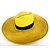 Chapéu de Palha Natural Aba Gigante Amarelo - Imagem 1
