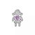 Charm menina rosa - Imagem 1