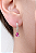 Brinco argolinha de click Gota Pink - Imagem 1