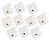Kit com 10 Plafonier Quadrado PQ Branco Soquete E-27 Porcelana Pavilonis - Imagem 1