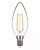 LAMPADA VELA LED FILAMENTO ABA/LUS E14 02W 127V 6500K SADOKIN - Imagem 1
