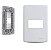 PLACA 1 POSTO HORIZONTAL 4X2 COM SUPORTE SIENA - Imagem 1