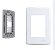 PLACA 3 POSTOS 4X2 COM SUPORTE SIENA - Imagem 1