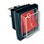 CHAVE 2 POSIÇÕES ILUMINADA C/ CAPA- VM 220V RS-201-1C-R 220V METALTEX - Imagem 1
