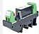 RELE ACOPLADOR INTERFACE 8A  220VCA/VCC 1REV. Q1R-220 METALTEX - Imagem 1