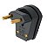 PINO MACHO 2P 90 1461 COM PRENSA CABO 10A/250V PRETO FAME - Imagem 1