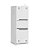 QUADRO SOBREPOR PVC 02 MODULO DIN COMBI BOX PORTA OPACA BC IP40 STECK - Imagem 2