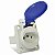 TOMADA COM TAMPA 20A 2P+T 250V NBR14136 AZUL QUASAR STECK - Imagem 1