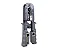 ALICATE CRIMPADOR SEMIPROFISSIONAL PARA CONECTOR  MODULAR PLUG RJ11, RJ12 E RJ45 MX-N568CR COM TESTADOR INTEGRADO METALT - Imagem 1