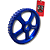 POLIA COMANDO AUXILIAR AP 8V AZUL - UNIQUE - Imagem 3
