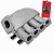 COLETOR PLENUM VW / AUDI 20v TBI PARA FRENTE 8 BICOS - SPA - Imagem 4