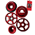 KIT COM 5 POLIAS COM RODA FONICA VERMELHO  - RGTX - Imagem 1