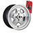 PAR DE RODAS PRO STAR SP-14 R15 FURAÇÃO 4X100 POLIDA - RAW - Imagem 1