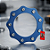 MOLDURA DE ESCAPE 5 POLEGADAS  INOX  + ANODIZADO - AZUL - Imagem 3