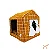 Casinha para Cães e Gatos Grid Ocre Luxo - Pata Chic - Imagem 1