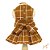 Vestido para Cães Laço e Guia Grid Ocre - Pata Chic - Imagem 1