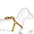 Conjunto Peitoral Americano e Guia Ocre - Pata Chic - Imagem 1