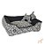 Cama para Cães e Gatos Rubi Black & White Chevron - São Pet - Imagem 1