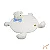 Tapete Urso Bear Off White Laço Azul - Pata Chic - Imagem 1