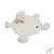 Tapete Urso Bear Off White Laço Rosa - Pata Chic - Imagem 1