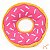 Brinquedo de Pelúcia para Cães Squeaker Plush Donut Morango Jumbo  - ZippyPaws - Imagem 1