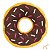 Brinquedo de Pelúcia para Cães Squeaker Plush Donut Chocolate Jumbo - ZippyPaws - Imagem 1