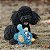 Brinquedo Pelúcia c/ Bolinha para Cães Monstro Baby Qmonster G Azul - Petta - Imagem 3