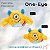 Brinquedo Pelúcia c/ Bolinha para Cães Monstro Baby Cyclope Qmonster P Amarelo - Petta - Imagem 2