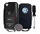 Capa Chave Canivete Volks G5 Fox Gol Polo Voyage Carcaça Vw Kit Bateria + Mini Chave Phillips - Imagem 1