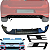 Saia Traseira Difusor Spoiler Ponteira Dupla Golf Gti Tsi Mk7 2014 2015 2016 2017 - Imagem 1