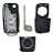 Kit Capa Carcaça Chave Canivete Vw G6 Gol Fox Golf Polo Saveiro +  Mini Chave Phillips + Bateria CR032 - Imagem 7