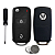 Kit Capa Carcaça Chave Canivete Vw G6 Gol Fox Golf Polo Saveiro +  Mini Chave Phillips + Bateria CR032 - Imagem 2