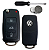 Kit Capa Carcaça Chave Canivete Vw G6 Gol Fox Golf Polo Saveiro +  Mini Chave Phillips + Bateria CR032 - Imagem 1