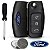 Kit Capa Carcaça Chave Canivete Ford New Ecosport 2013 2014 2015 2016 2 e 3 Botões +  Bateria + Mini Chave Phillips - Imagem 12