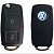 Kit Capa Chave canivete vw + Capa de Borracha Volkswagen + Lâmina Para Gol Fox Jetta - Imagem 7